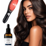 Escova Massageadora Capilar com LED 4 em 1 e Serum Principia para Estimulo de Crescimento e Fortalecimento dos Cabelos