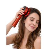Escova Elétrica Massagem Couro Cabeludo e Terapia Led - Crescimento do Cabelo com Aplicador de Óleo
