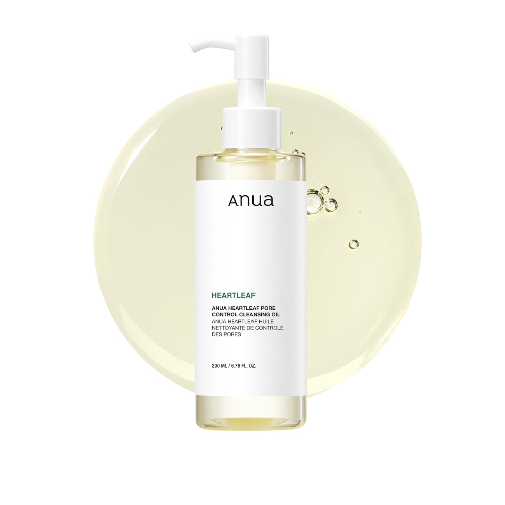 Óleo de Limpeza Facial ANUA com Heartleaf – Cleansing Oil Suave para Maquiagem, Cravos e Dupla Limpeza