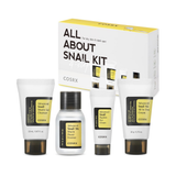 Kit COSRX Advanced Snail 4 Passos – Mucina de Caracol para Reparação, Hidratação Profunda e Pele Revitalizada