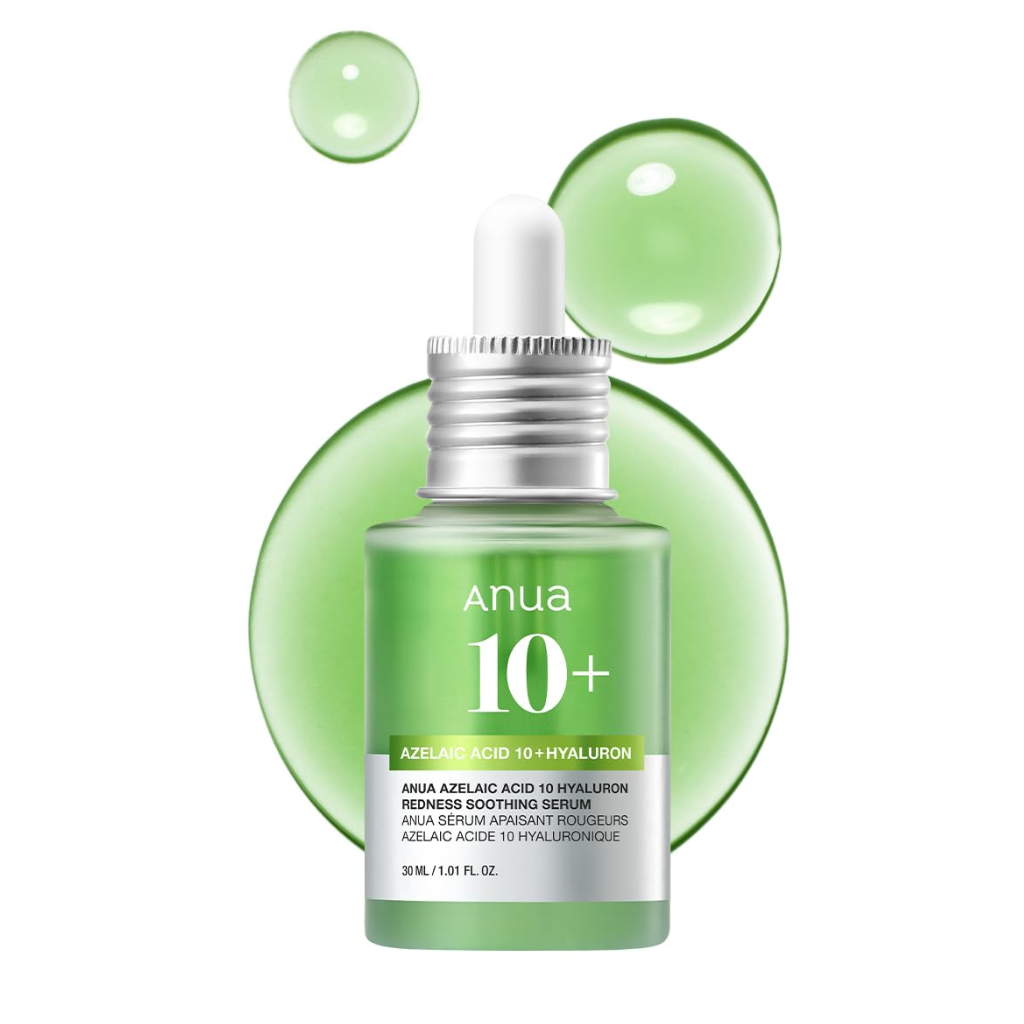Sérum Ácido Azelaico 10% ANUA – Anti-Vermelhidão, Calmante Ação Anti Acne