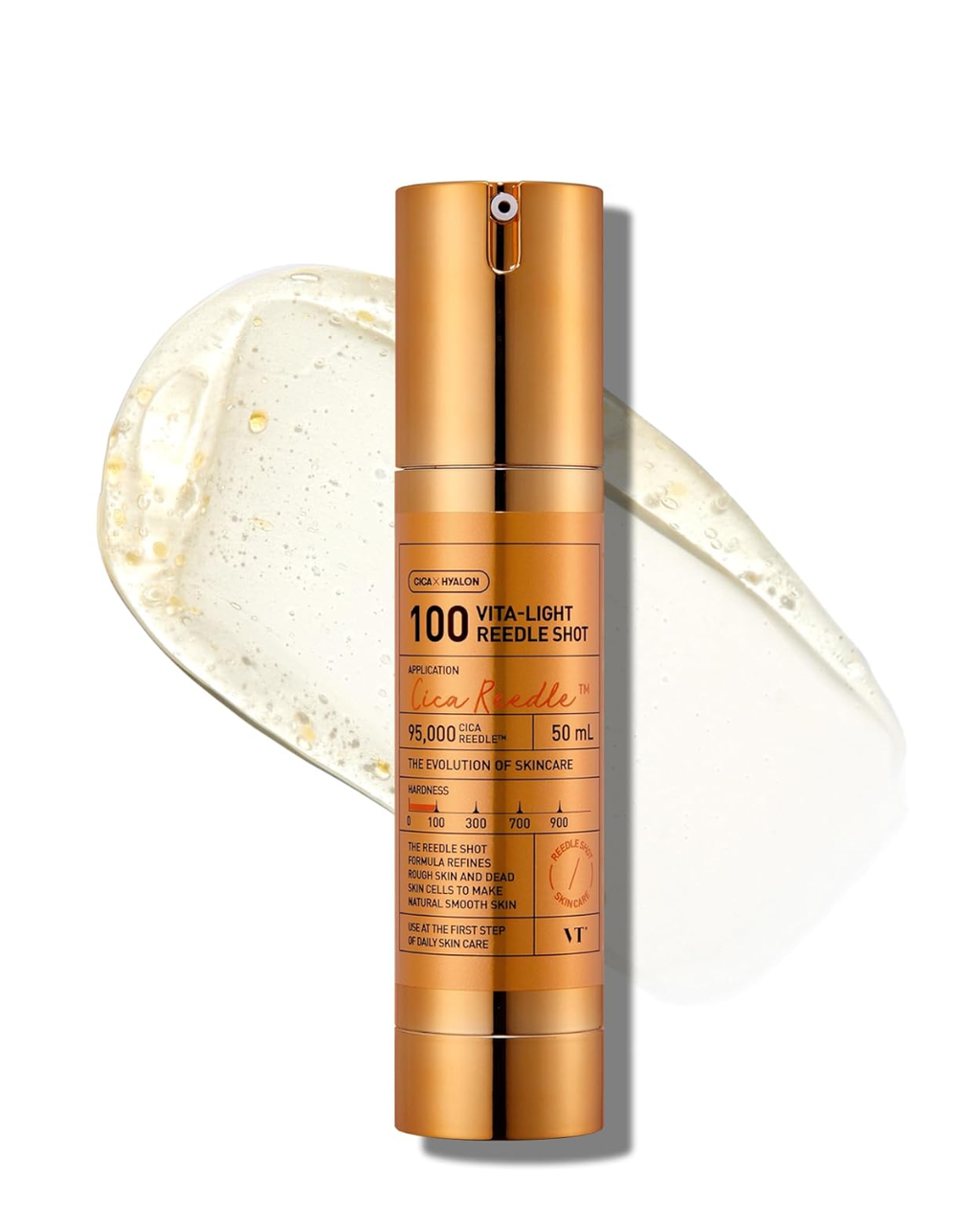 ✨ VT Vita-Light Reedle Shot 100 - Sérum Clareador com Vitamina C 99% + CICA REEDLE, Booster Coreano Hidratante e Iluminador