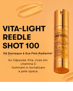 ✨ VT Vita-Light Reedle Shot 100 - Sérum Clareador com Vitamina C 99% + CICA REEDLE, Booster Coreano Hidratante e Iluminador