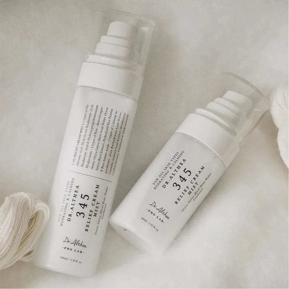 Dr.Althea 345 Relief Cream Mist | Bruma Facial Hidratante com Extrato de Arroz | Cuidado Suavizante para Pele Sensível | Cuidados com a Pele
